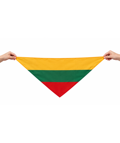 Trispalvė Lietuvos sirgaliaus skarelė